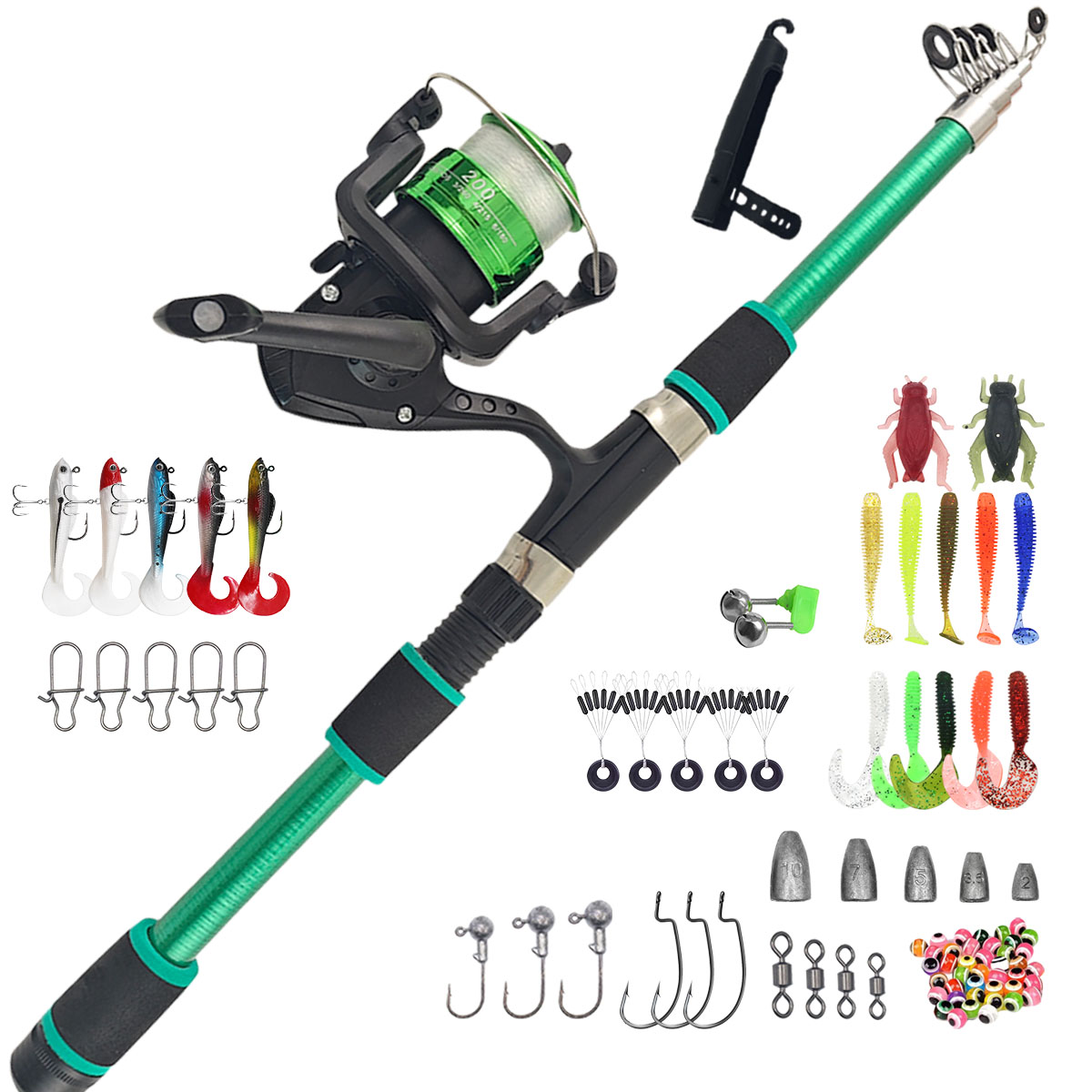 Portable Telescopic Fishing Ro – Spincast Reel recenzja i cena