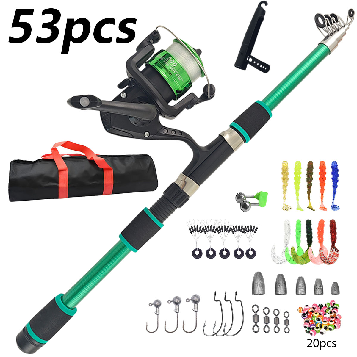 Portable Telescopic Fishing Ro – Spincast Reel recenzja i cena