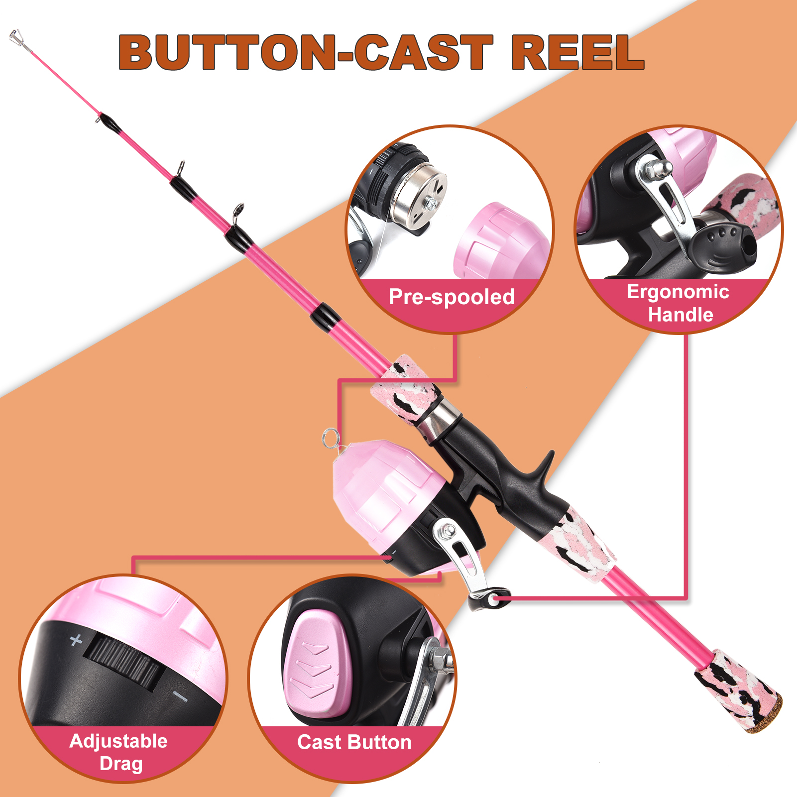 Kids Fishing Rod and Reel Comb – Spincast Reel recenzja i cena