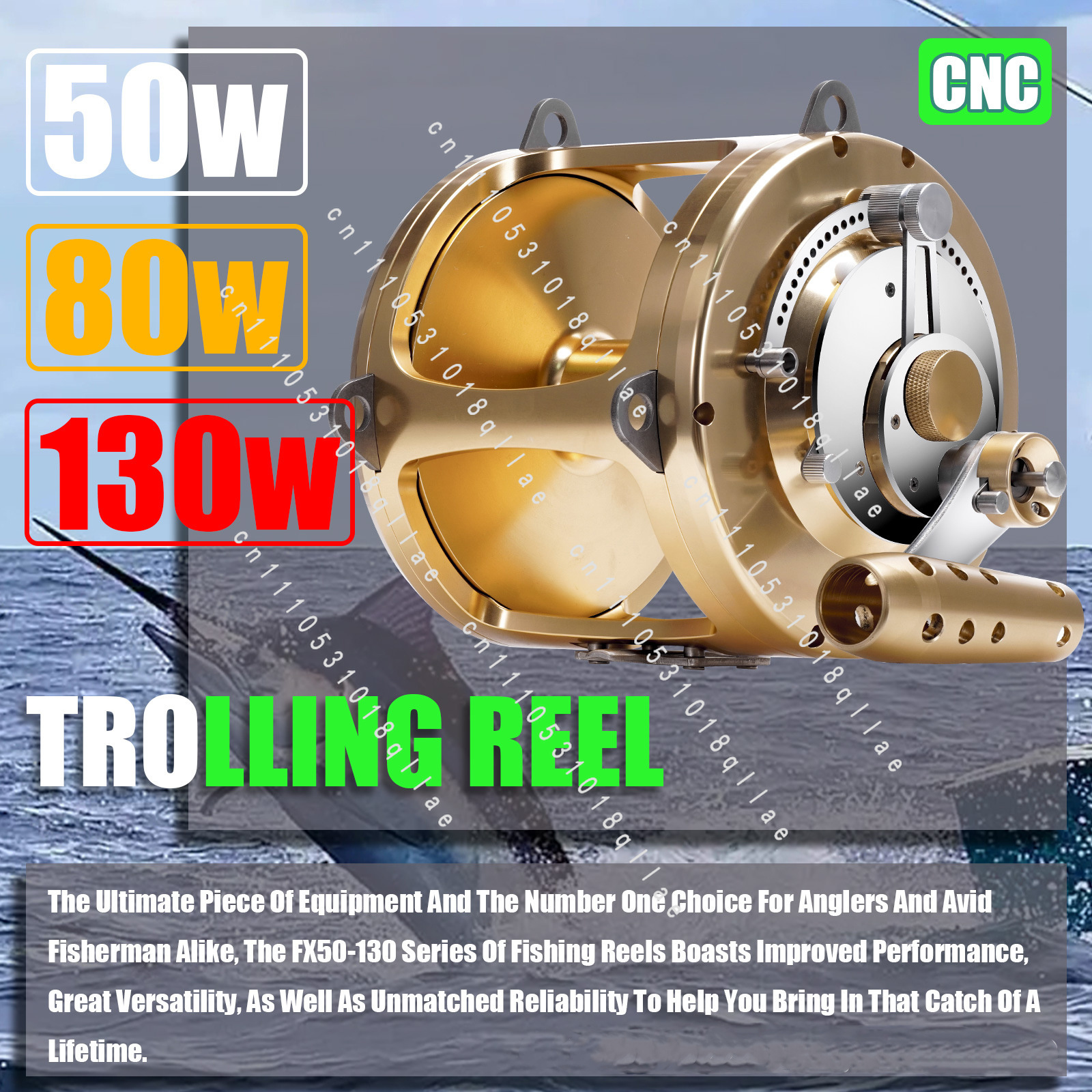 130WOcean Saltwater 2 Speed Tu – Trolling Reel recenzja i cena