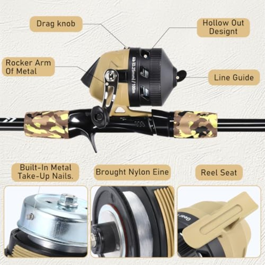 Fishing Rod and Reel Combo, Li – Spincast Reel recenzja i cena